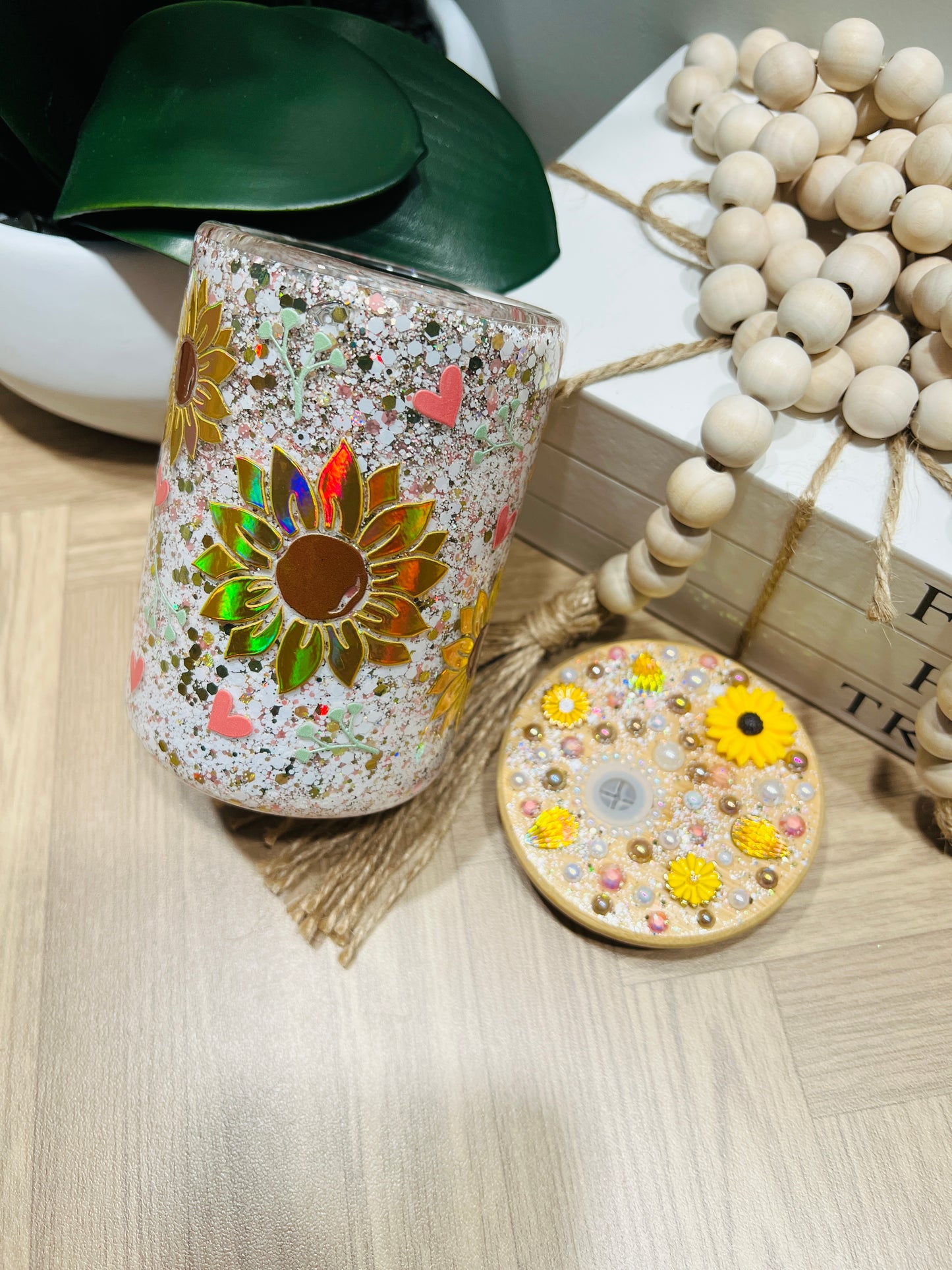 Sunflower Holographic Snowglobe Mug