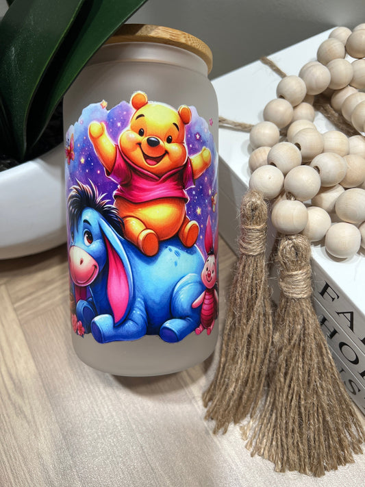 16oz Pooh & Crew Glass