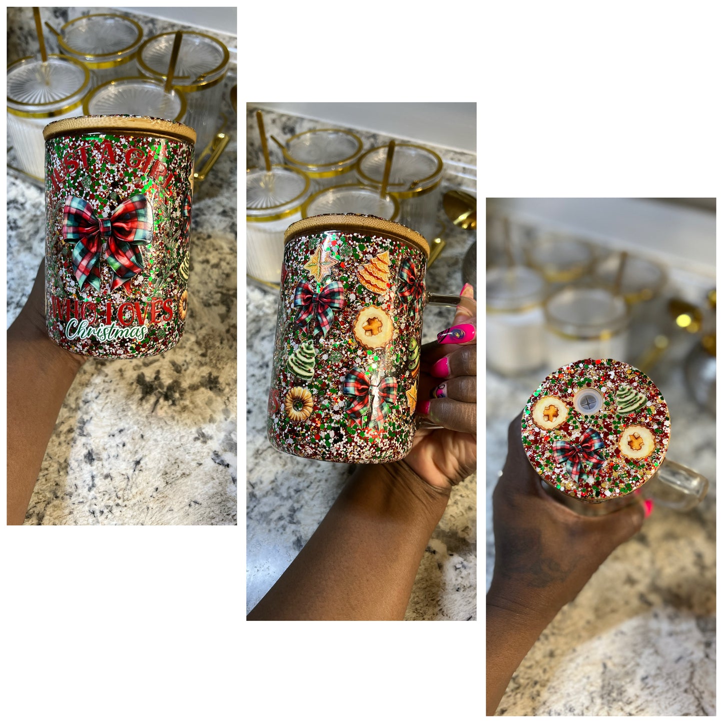 Premade Christmas Cups/get acrylic free