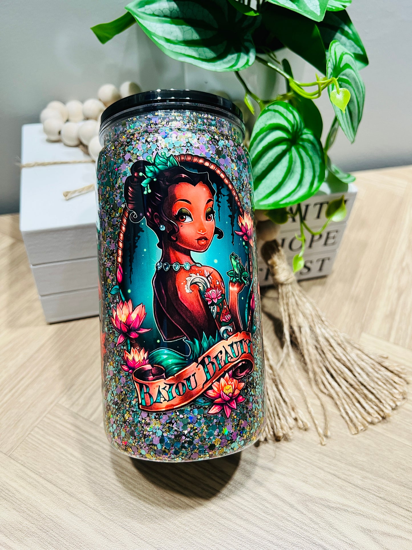 16oz (3) Princess Snowglobe