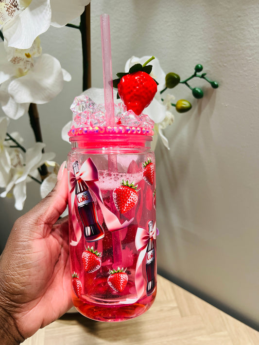 16oz Strawberry Coke Acrylic globe