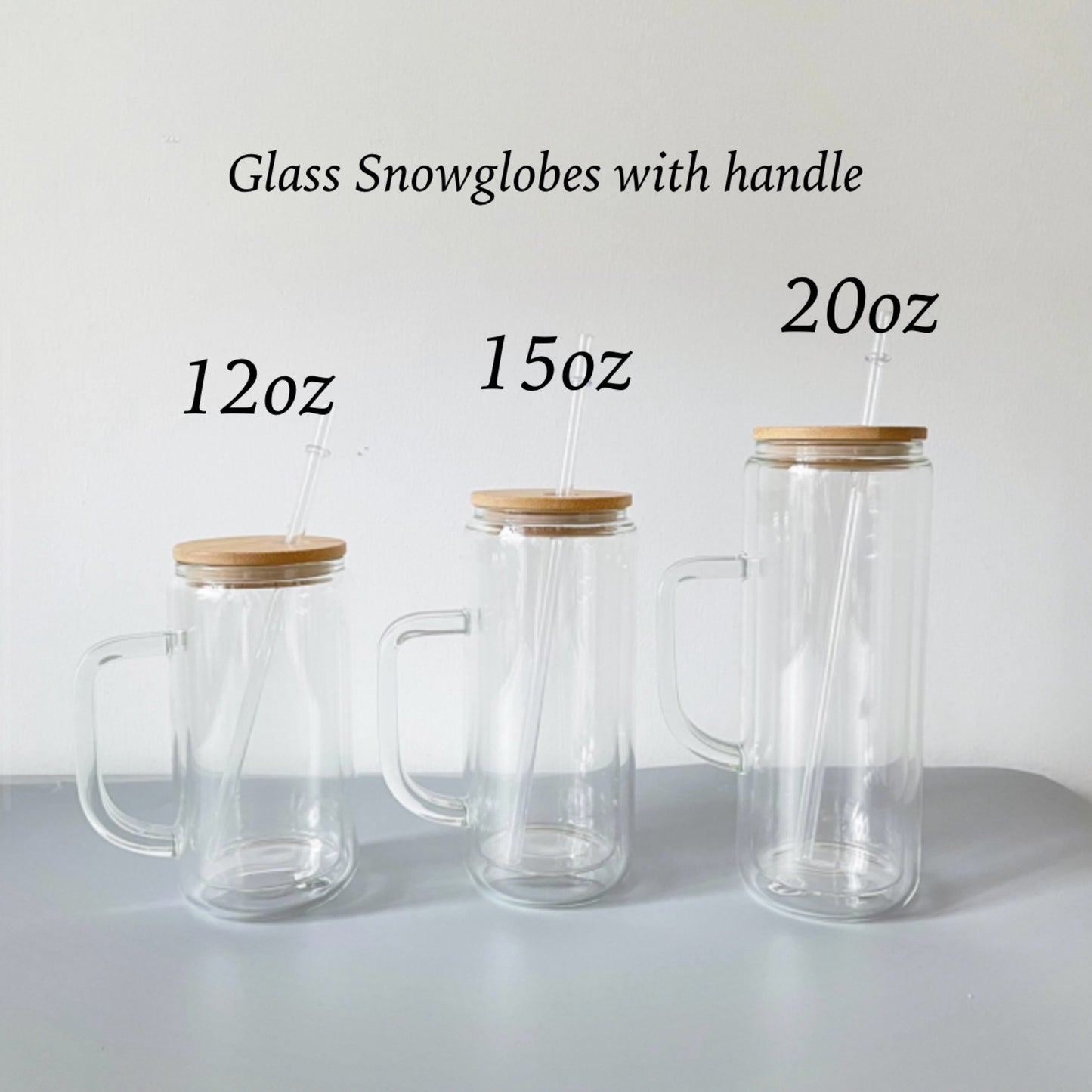 Glass Snowglobe Cups