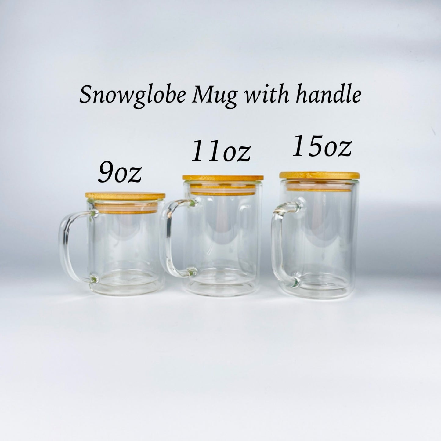 Glass Snowglobe Cups