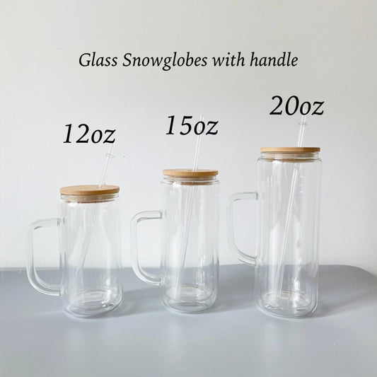 Glass Can Snowglobe Glass Cup